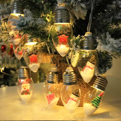 🎄Juleledede ønskekule-lyskastere med dekorasjoner