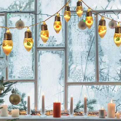 🎄Juleledede ønskekule-lyskastere med dekorasjoner