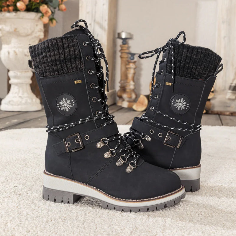 🎁 Hett salg — 50 % RABATT! 🔥 Vanntette knelange snøstøvler for damer 👢
