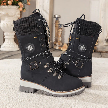 🎁 Hett salg — 50 % RABATT! 🔥 Vanntette knelange snøstøvler for damer 👢