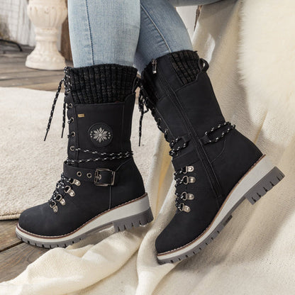 🎁 Hett salg — 50 % RABATT! 🔥 Vanntette knelange snøstøvler for damer 👢