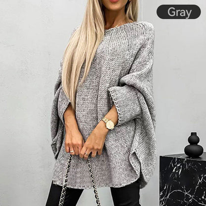 ⚡49 % rabatt⚡Elegant strikket cape-genser for kvinner