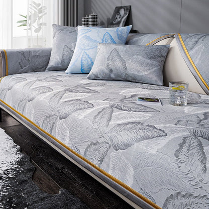 Universal luksuriøs lettvekts sofapute med bladmønster