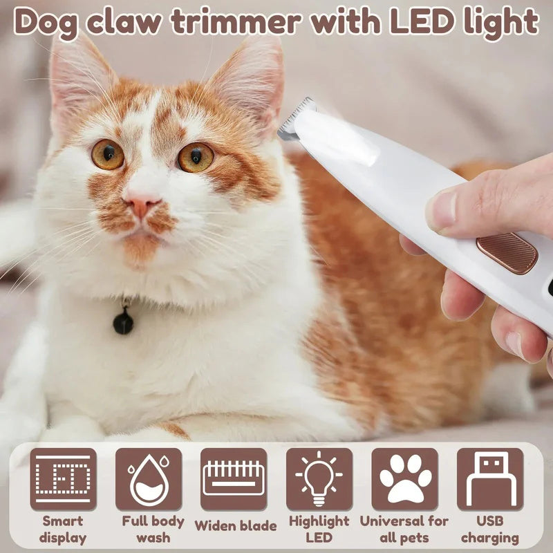 😻 Vanntett oppladbar PET-barbermaskin med LED-lys