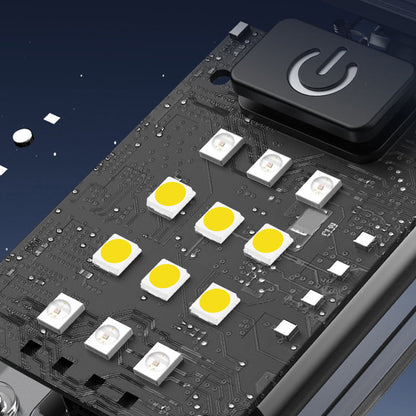 Multifunksjonell 2 LED-lommelykt med magnetisk arbeidslys