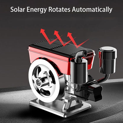 Solcelledrevet, automatisk roterende aromaterapi-diffuser for bil