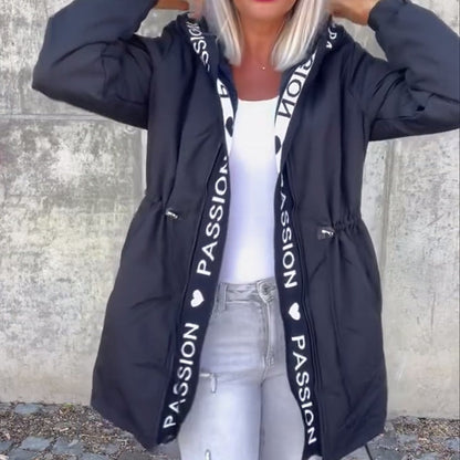 🔥Smugtitt på vårens nyheter --49%OFF🔥Trendy hettejakke med snøring i livet for kvinner