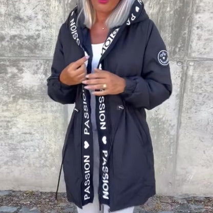 🔥Smugtitt på vårens nyheter --49%OFF🔥Trendy hettejakke med snøring i livet for kvinner