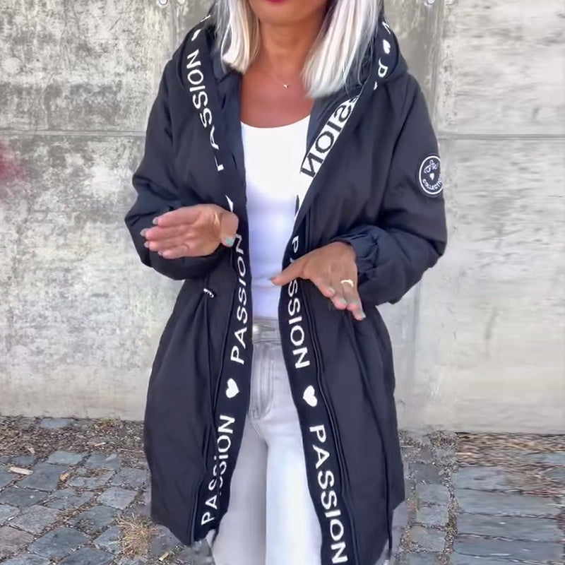 🔥Smugtitt på vårens nyheter --49%OFF🔥Trendy hettejakke med snøring i livet for kvinner