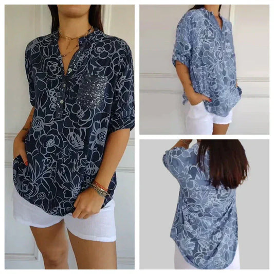 🔥HOT SALE 50% OFF🔥🌸2025 nye trykte dameskjorter
