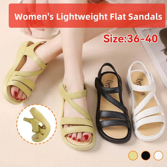 Lette, flate sandaler for kvinner