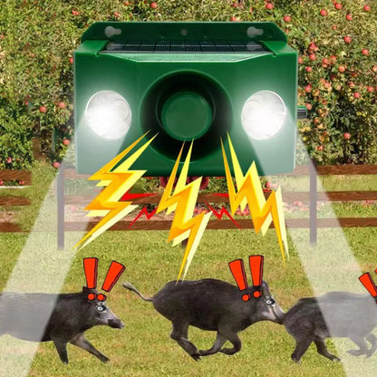 🔥Hold deg trygg utendørs✅Soldrevne dyreavvisende varsellys med høy alarm