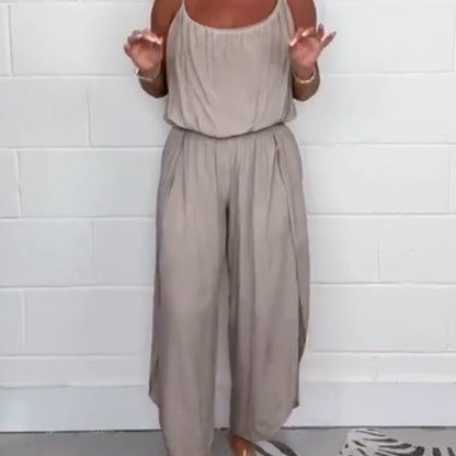 ❤️Avslappet, løs camisole-jumpsuit for kvinner
