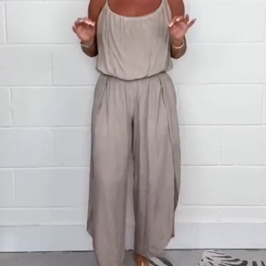 ❤️Avslappet, løs camisole-jumpsuit for kvinner