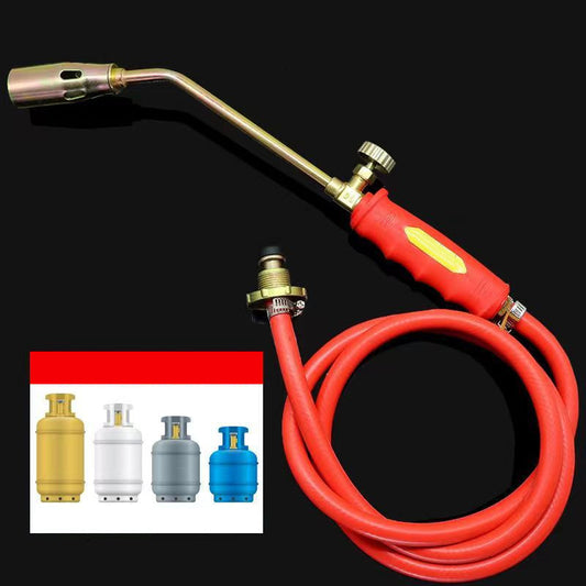 Gassbrenner-sett med justerbar flamme for flytende gass