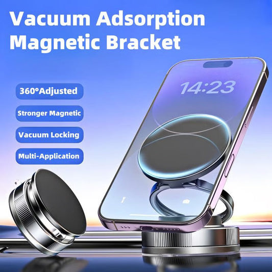 🔄360° justerbar magnetisk telefonholder med vakuum📱🚗