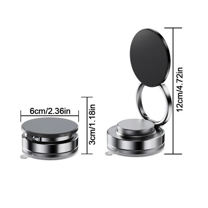 🔄360° justerbar magnetisk telefonholder med vakuum📱🚗