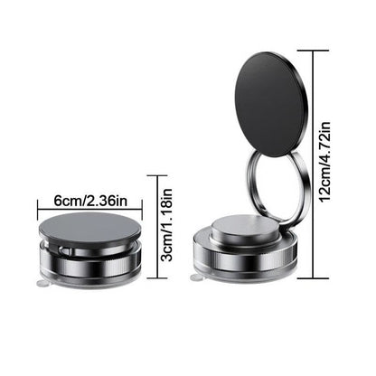 🔄360° justerbar magnetisk telefonholder med vakuum📱🚗