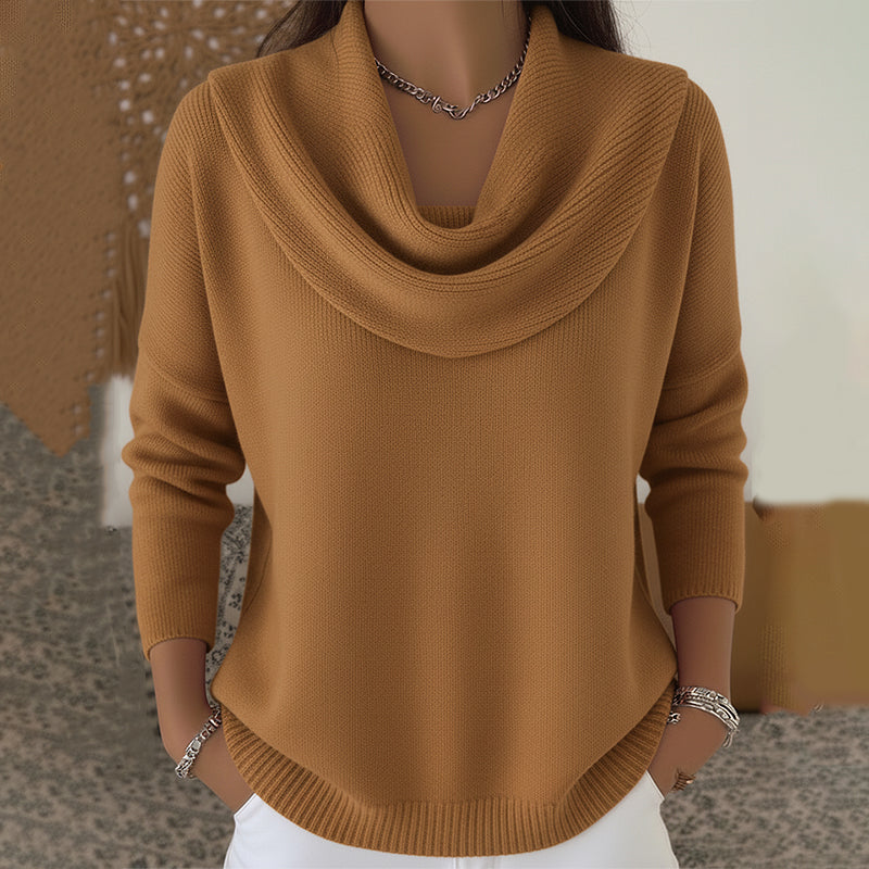 🎁 Hot Sale 49% RABATT 🔥 Elegant og komfortabel genser for kvinner med drapert hals