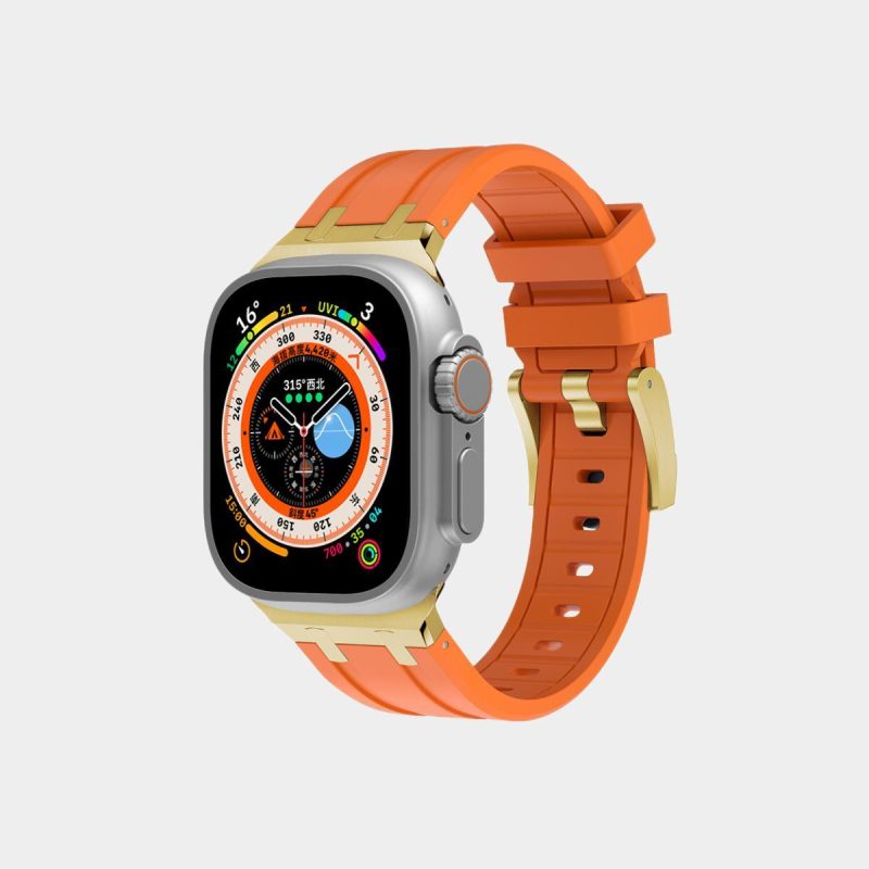 New AP Metal Head Silicone Band For Apple Watch