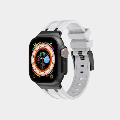 New AP Metal Head Silicone Band For Apple Watch