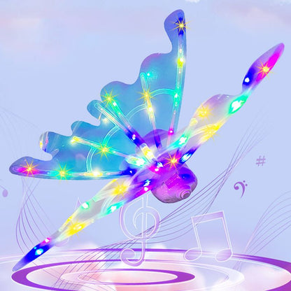 Rechargeable Electric Fairy Wings with LED Lights and Music