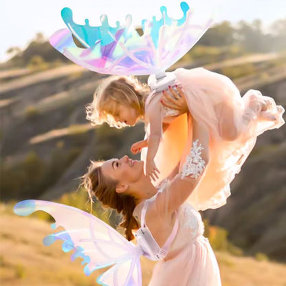 Rechargeable Electric Fairy Wings with LED Lights and Music