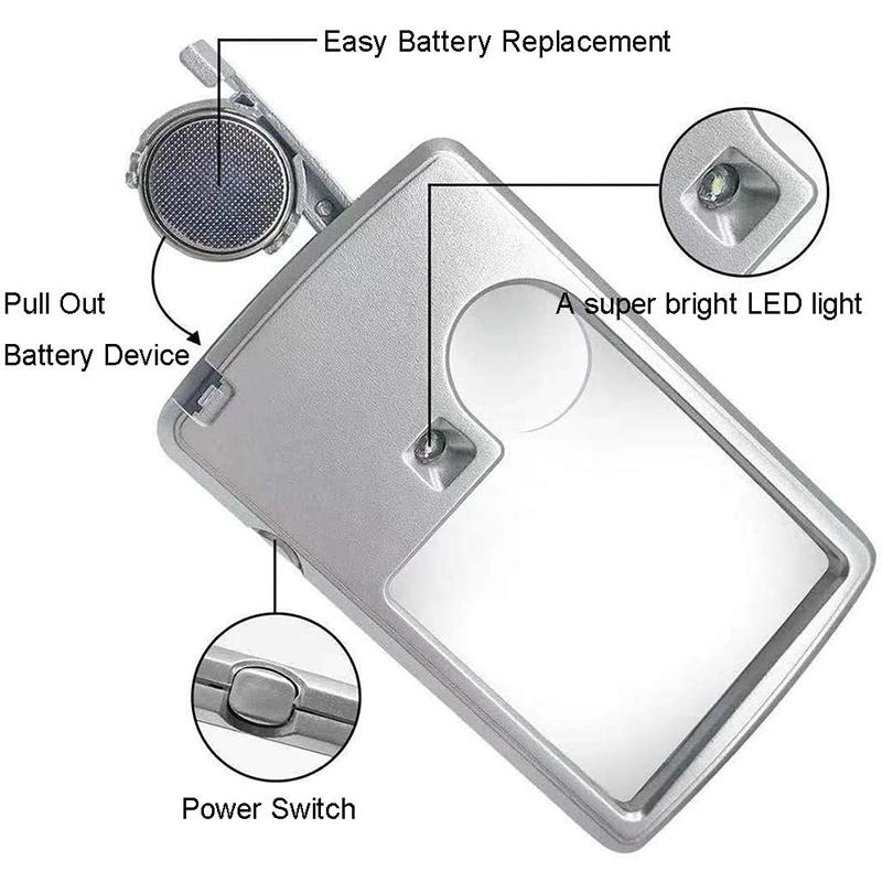 LED-kortlupe for Lesing