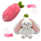 🎅Julesalg 49% AV🍓Strawberry Bunny forvandlet til liten kanin🎀 fruktdukke plysj leketøy🐰
