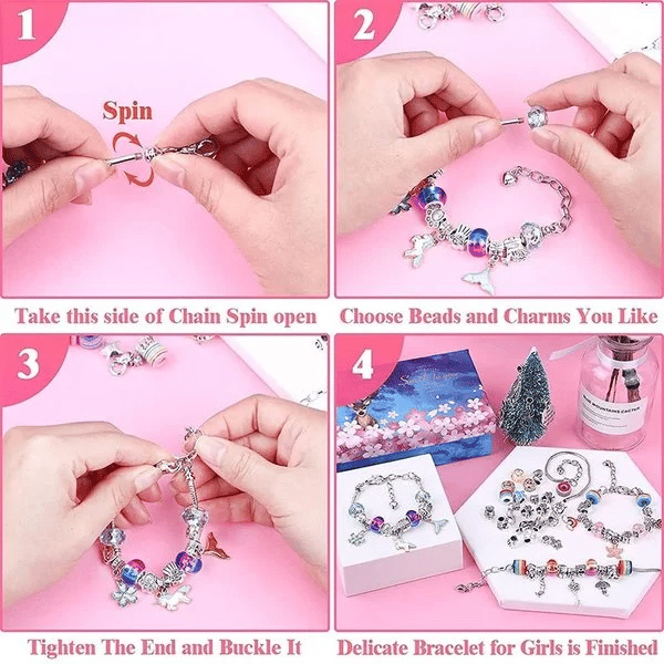 🎉Den beste gaven til barn-🎀DIY Gorgeous Bracelet Set (armbåndssett)