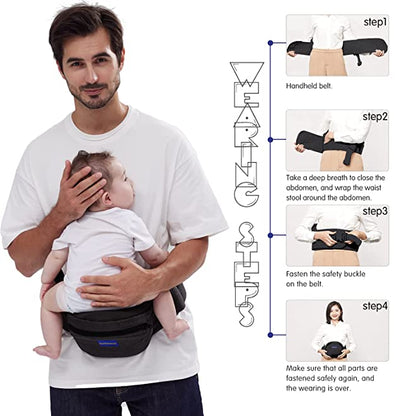 🔥Siste dag 48% AV - Ergonomisk bærestøtte for barn 3-36 måneder Fanny Pack Bærestøtte Nyhet