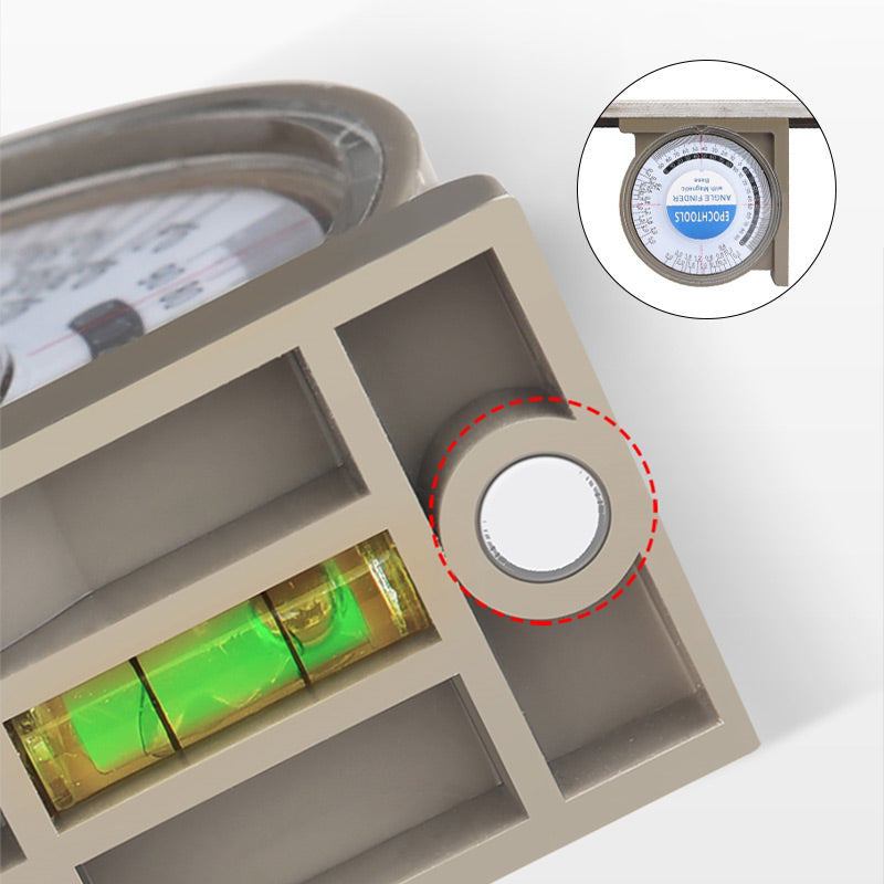 Multifunksjonelt vinkelmåleinstrument - Bunn med sterk magnetisme