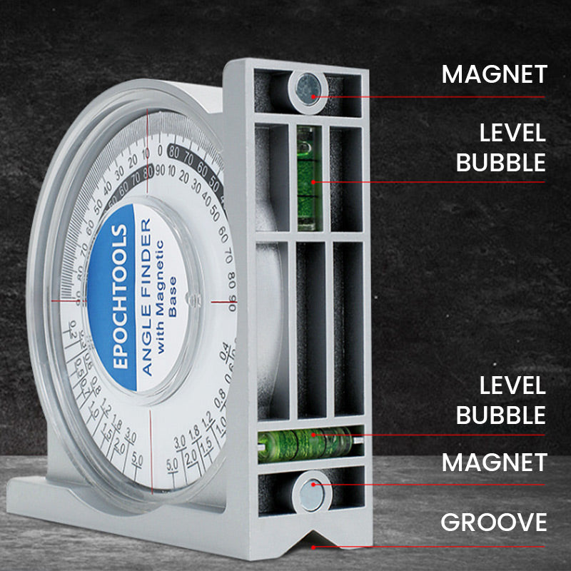 Multifunksjonelt vinkelmåleinstrument - Bunn med sterk magnetisme