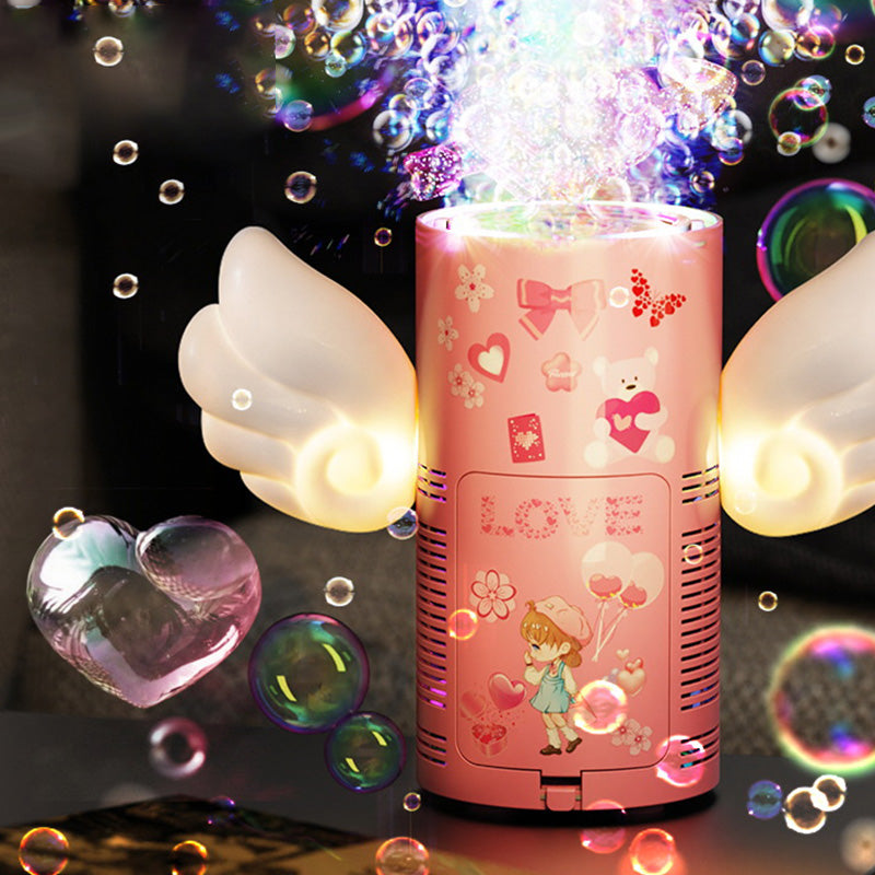 Morsomme gaver - Fantasy Angel Butterfly Shape Lighted Multi-Hole Automatic Bubble Machine Toy (automatisk boblemaskin med flere hull)