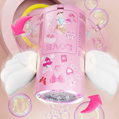 Morsomme gaver - Fantasy Angel Butterfly Shape Lighted Multi-Hole Automatic Bubble Machine Toy (automatisk boblemaskin med flere hull)